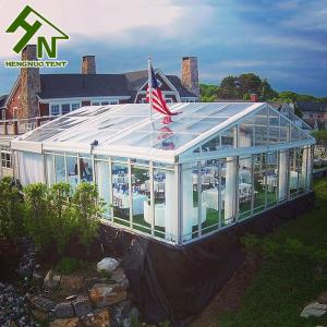 Quality CFM US Standard Aluminun Outdoor Reception Wedding Glass Tent Rainproof PVC Roof wholesale