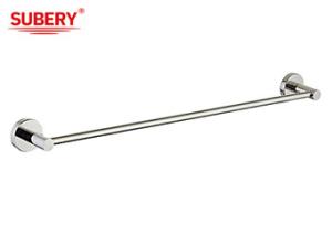 Quality SUS304 Single Towel Bar Holder Bathroom Accessories polished Chrome OEM round classical modern project wholesale