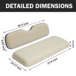 Universal Buff Golf Cart Rear Seat Replacement Cushions PU Material For Club Car