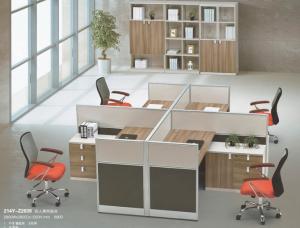 Quality modern 4 persons office workstation table furniture in warehouse wholesale