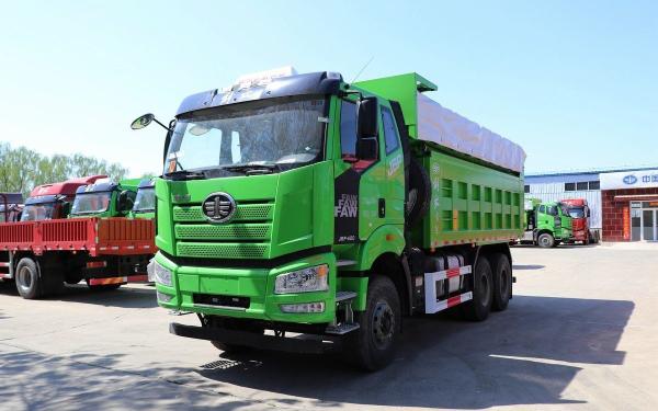 Cheap 1800rpm FAW Jiefang J6P Used Tipper Dumper Trucks State VI for sale