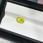 IGI Certificate CVD Loose Diamonds Oval Yellow Customizable Multi Size Diamond