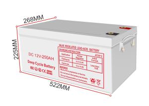 Quality 12V 250AH Deep Cycle Solar Battery , Fusion Deep Cycle Battery wholesale