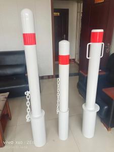 Quality Safety Parking Barrier Steel Bollard Post With Reflective Tape wholesale