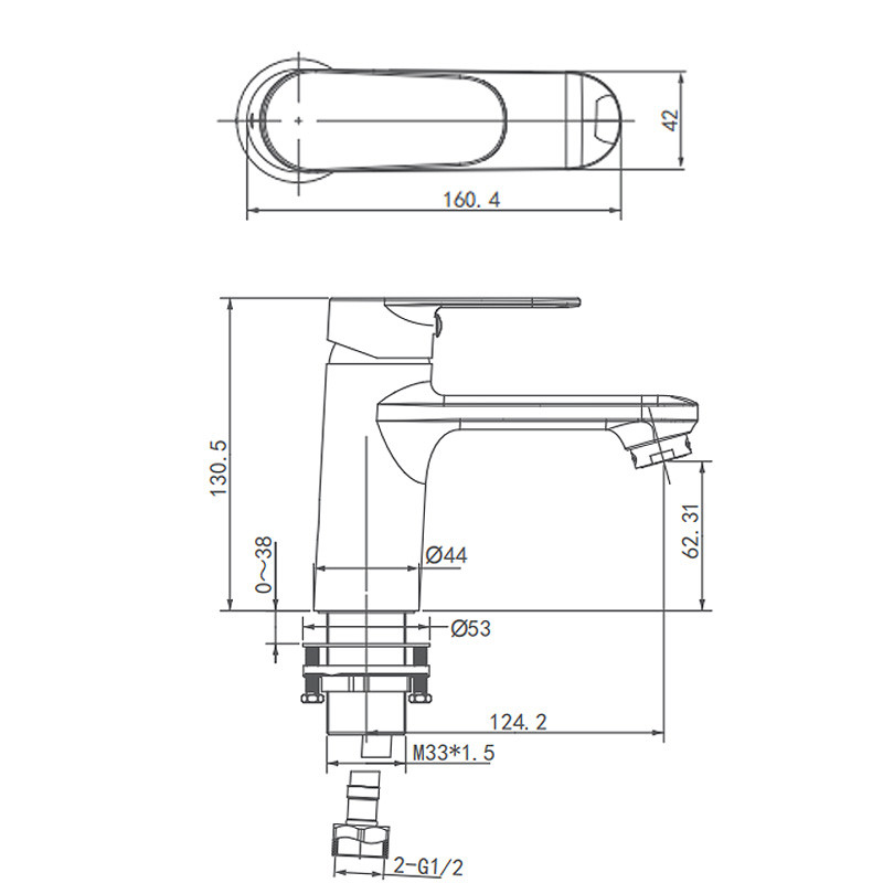 Basin Faucets Home Hotel Single Handle Single Hole Hot Cold Water Tap Washroom Faucet Mixer