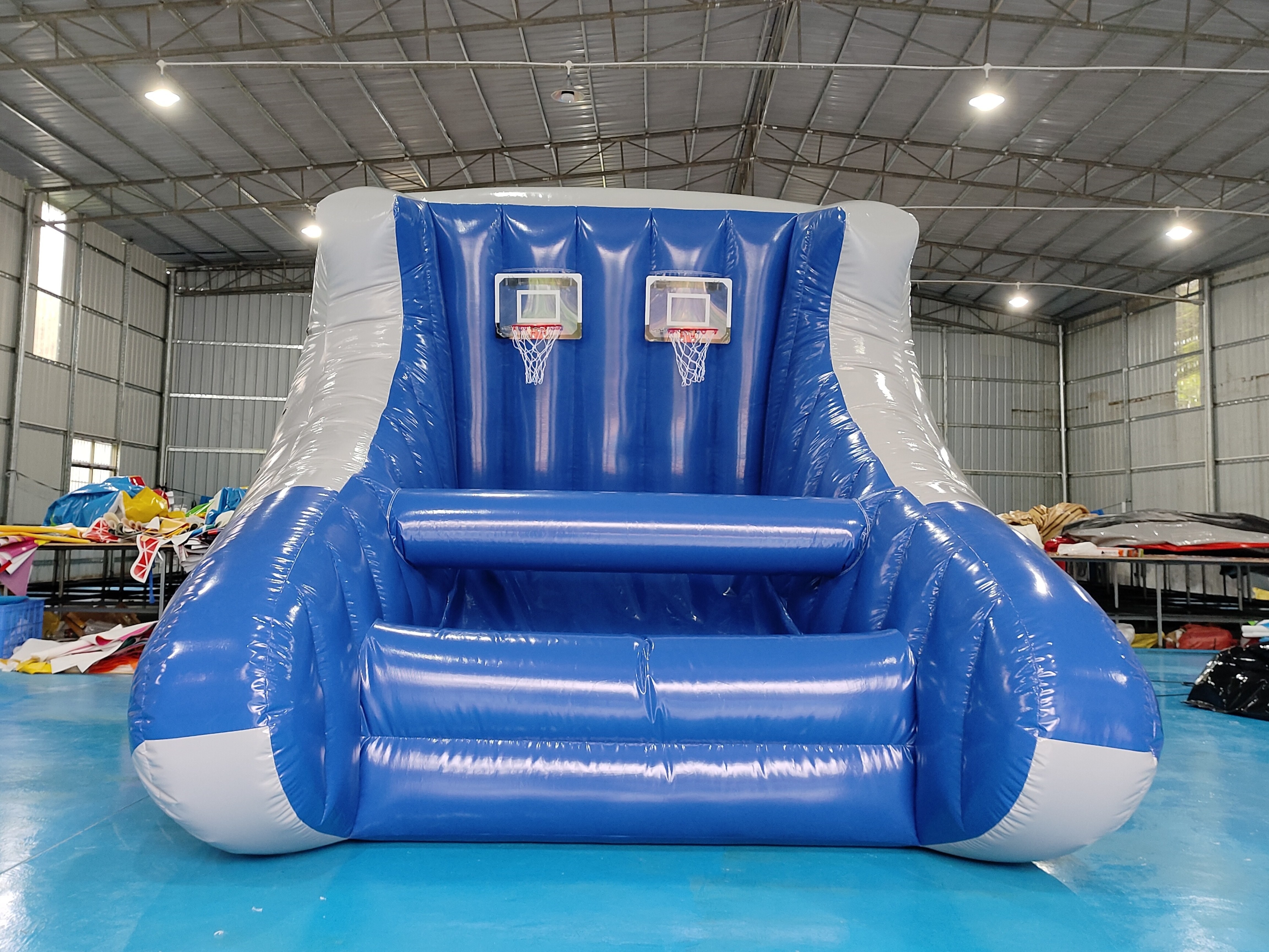 Commercial Outdoor Inflatable Basketball Sport Game Double Hoop Inflatable Basketball Toss Sport Game For Kids And Adult