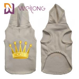 Quality Customizable Patterns CVC Cotton Dog Hoodie With Rubber Print wholesale