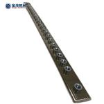 99.98% Copper Content Electrical Connector 150A Busbar with 2 Studs 20 Screw