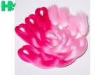 Ombre Braiding Wave Synthetic Hair Pieces No Lice Rainbow Color For Women