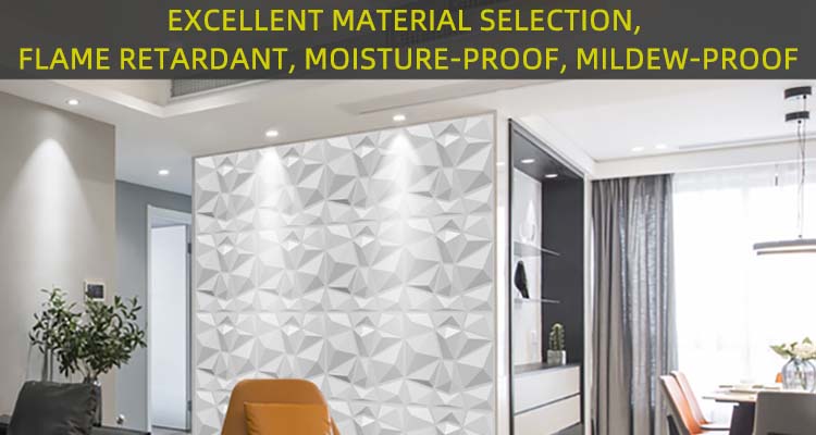 2023 High Gloss PVC 3D Wall Panel for Luxury Living Room TV Background at Direct