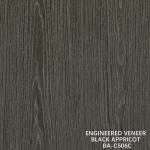 Top A Engineered Wood Veneer Washed Black Appricot Crown Grain Dark Color For