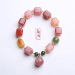 Agate Bracelet Beads Natural Gemstone Round Beads Stretch Bracelet Healing Reiki