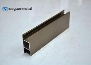 Quality 6063-T5 Aluminium Sliding Window Profile , Champagne Anodized Aluminium Profiles wholesale