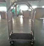 Bright Luggage Cart Hotel Display Stand With Hooks / Luggage Cart Hotel Luggage
