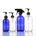 Cobalt Blue Glass Trigger Spray Bottle 250ml 500ml 1000ml Glass Boston Lotion