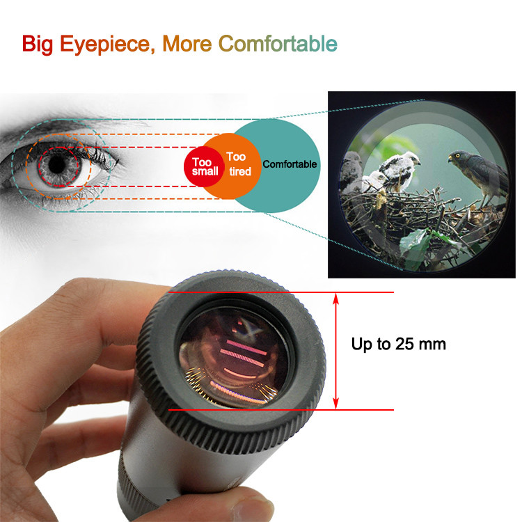 ED Glass 8x33 Military HD Monocular Telescope For Phone