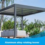 Aluminum Alloy Pavilion Four Corner Outdoor Yard Shade Flip Louver Pavilion