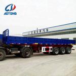 3 Axles Flatbed Dropside Side Wall Open Lorry Semi-Trailer for Bulk Cargo