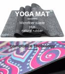 New Fitness Digital Printed Suede Microfiber Natural Rubber Yoga Mats Wholesale