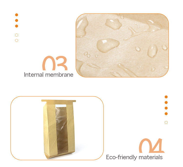 Eco Friendly Grease oil proof Bakery Bread Packaging For Sandwich bread