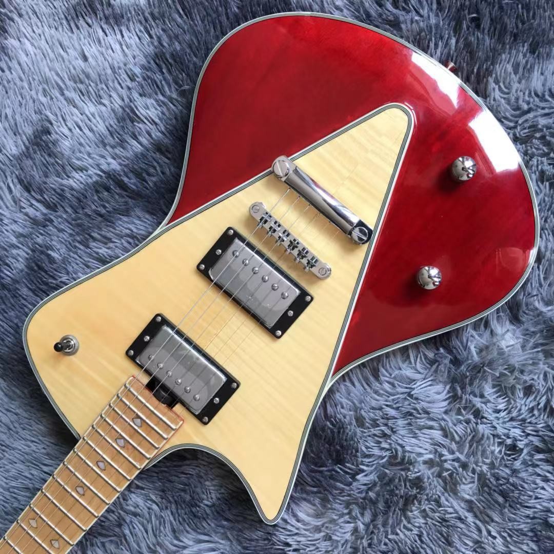 Custom Grand Musicman Left-Handed Version Style Electric Guitar in Red