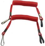 Fashion Solid Red Safety Durable Spiral Coil Cord Stretched 1M Outboard Motor