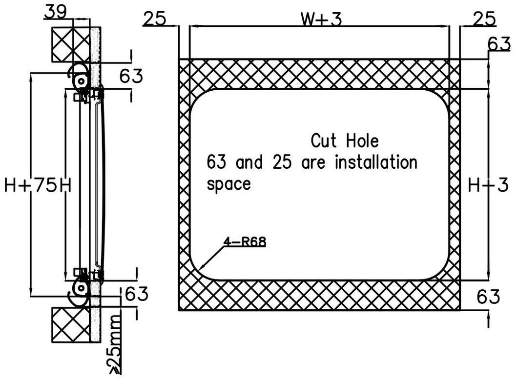 Self-Propelled/Trailer Rvs Eurovision3 Curved Window (Outer Flat and Inner Formed) for RV Truck Camper Motorhomes DIY
