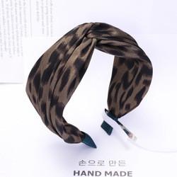 Korean simple hairband wide edge hair accessories leopard headband for women