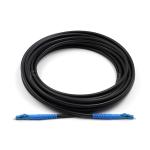 Black Singlemode 9/125 OS2 Fiber Patch Cable , LSZH Armored Fiber Cable