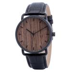 Wooden Band Quartz Battery Wristwatches Harlex Mirror Material 113g
