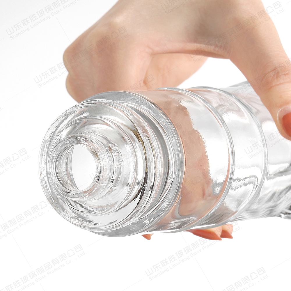 Glass Rectangle Empty Square Drinking Gin Xo Brandy Vodka Whisky Rum Liquor Bottle
