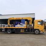 10 Ton Flatbed Truck Towing Car 4*2 / Flatbed Tow Truck With Crane