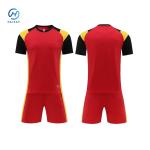 Custom Logo Children Size Soccer Jersey Set In Blue Yellow For Maximum Wear