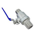 304 Stainless Steel 2PC Ball Valve DN8-DN50 with NPT BSPP BSPT Thread at