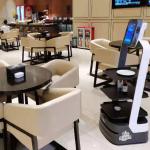 Delivery Robot AI Catering Delivery Food Waiter in Restaurant and Intelligent
