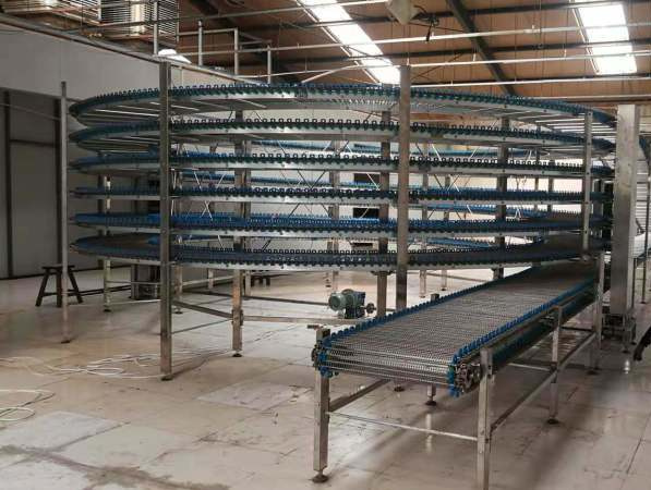 High Quality Spiral Cooling Conveyor System Tower for Food Transpoting Sale
