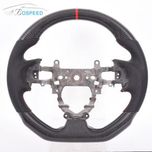Quality Black Honda Perforated Leather Steering Wheel Carbon Fiber High Gloss wholesale