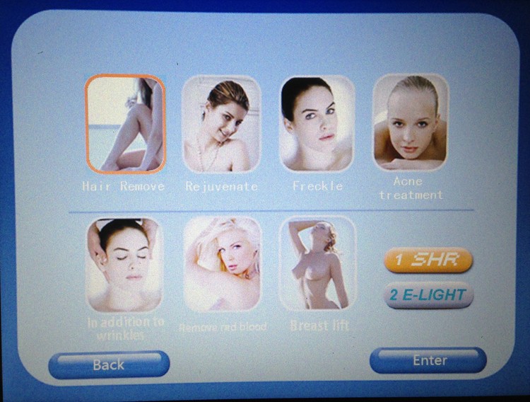 2 Handles Vertical SSR SHR Elight Acne Removal Machine Facial Beauty Equipment