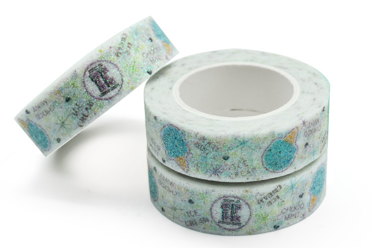 Japanese Washi Masking Tape Custom Printed Colored Glitter Washi Tape