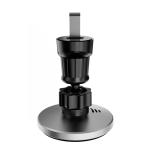 15W Magnetic Car Holder with Magnetic Wireless Charging Silver/Grey Color
