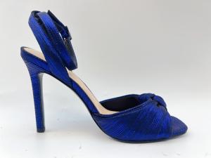 Quality Woven Upper Ladies Soft Leather Sandals Elegant Purple Stiletto Open Toe Heel Sandals wholesale
