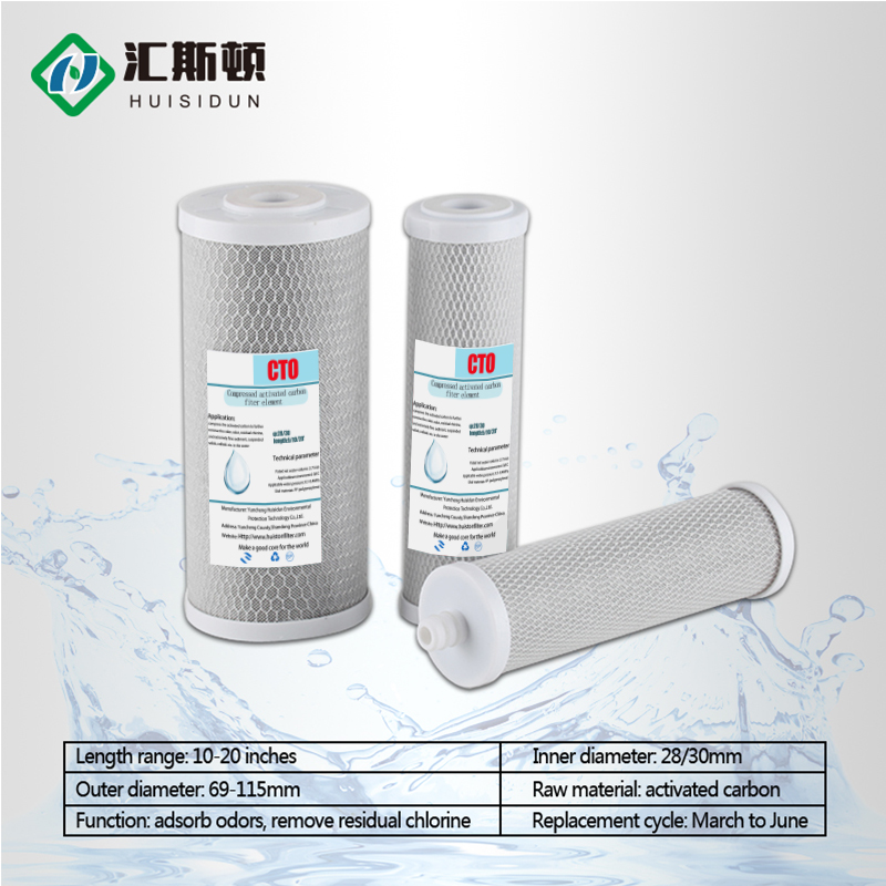 Carbon Air Filtration Filter for 20 Inch CTO Carbon Filter Cartridge in White and Blue