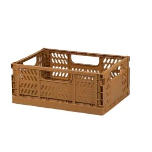 Quality PP Collapsible Storage Crate for Home Kitchen Foldable Plastic Crate on Office Desk wholesale