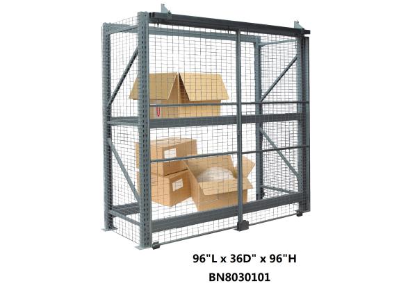 High Strength Tool Crib Cage , Steel Mesh Storage Cages 96” Long X 36” Deep X 96