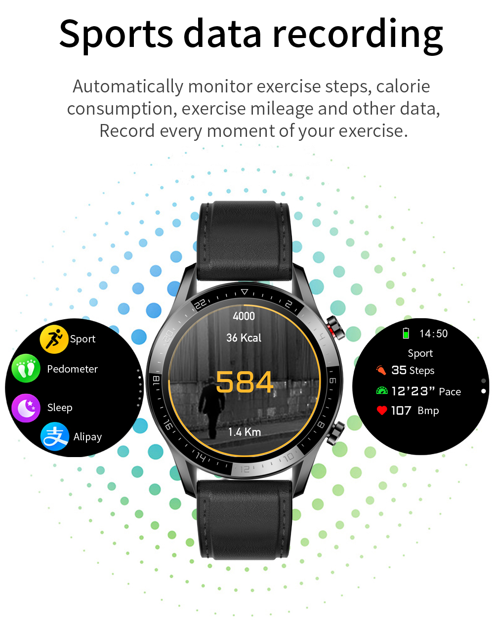 65G Bluetooth Calling Smartwatch 200mAH Health Monitoring Bracelet IP67 Waterproof Band