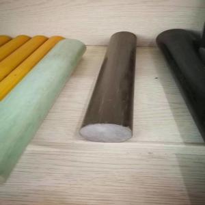 Quality Diameter 38mm FRP round bar of brown color made from E glass roving and Iso resin for electricity insulation wholesale