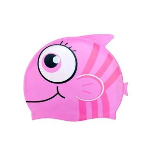 Quality Silicone Material Waterproof Swim Cap , Harmless Childrens Swimming Hats wholesale