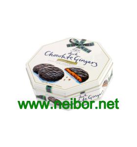 Quality octagonal shape biscuit tin packaging box wholesale