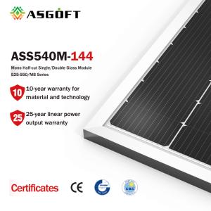Quality Roof Mounting Solar Monocrystalline PV Panels 540 Watt 600w 550 Wp wholesale