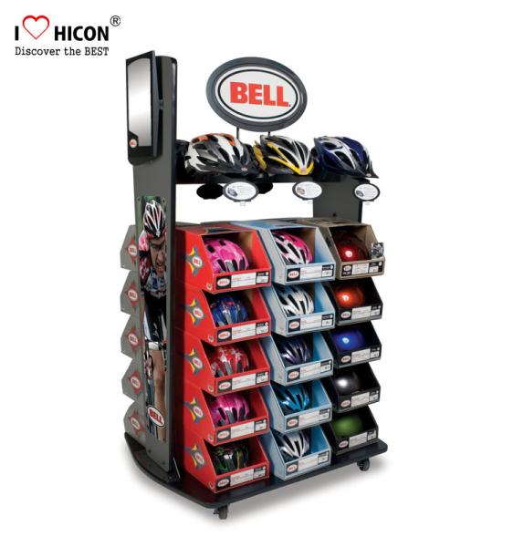Cheap Merchandising Movable Football Firefighter Helmet Display Stand for sale